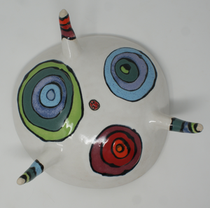 Beautiful Colourful Tripod Bowl