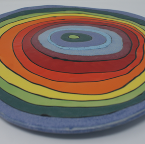 Medium/ large madly colourful plate