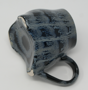 Black and glacier blue mug