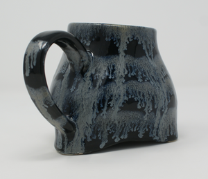 Black and glacier blue mug
