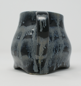 Black and glacier blue mug