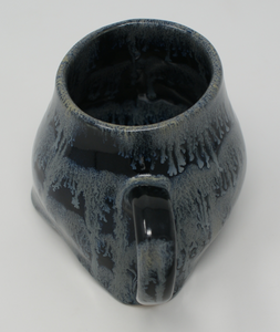 Black and glacier blue mug