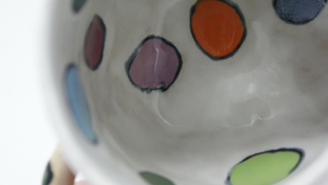 Mighty dotted tripod mug