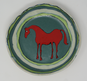 The amazing red horse plate