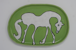 Beautiful White Horse Plate