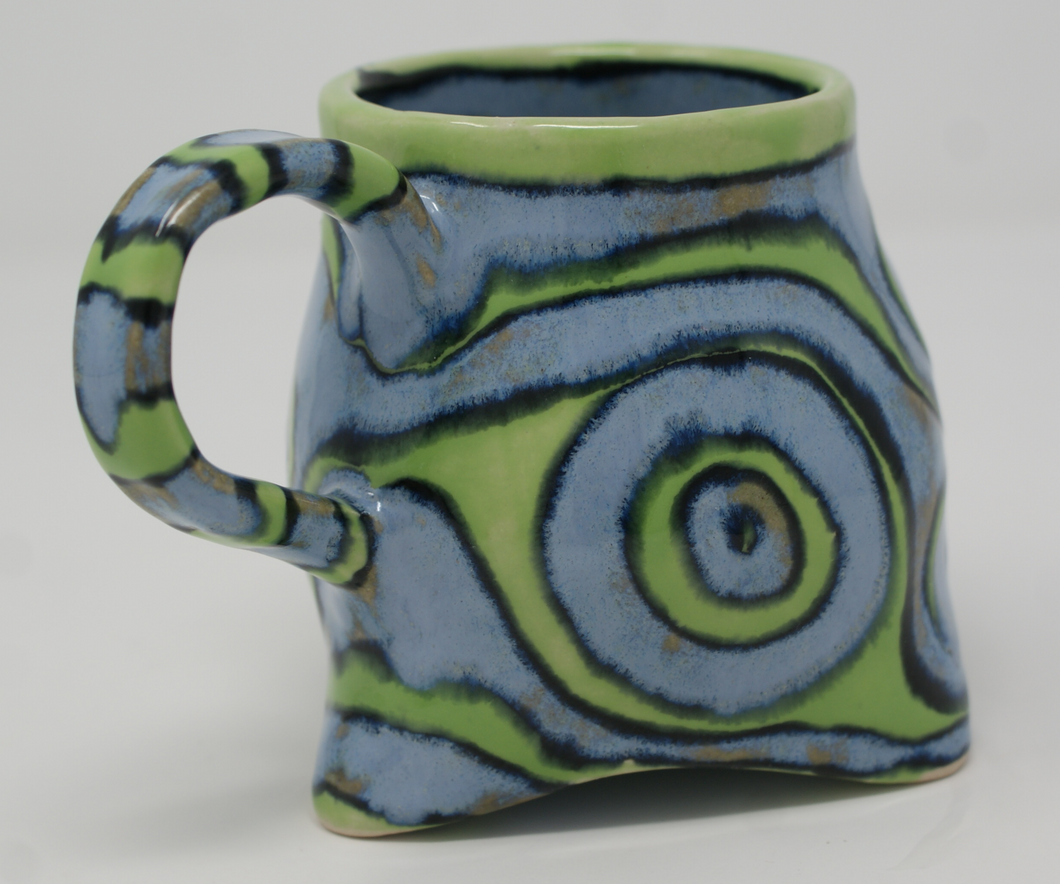 Blue and green mug