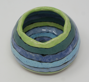 Blues and greens small bowl