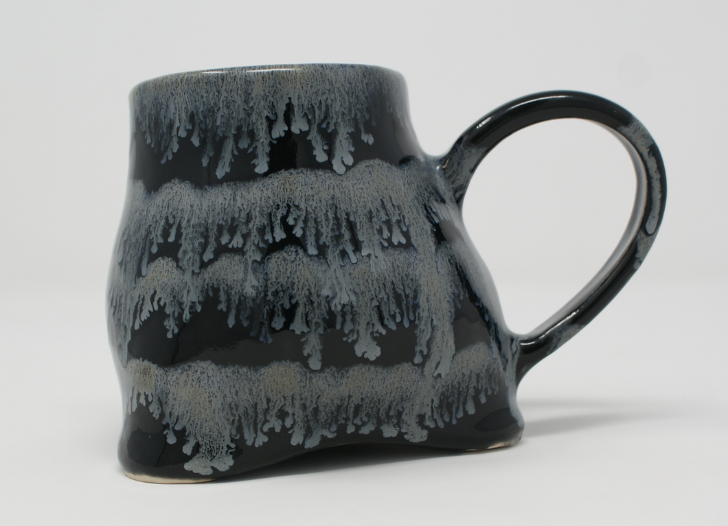 Black and glacier blue mug