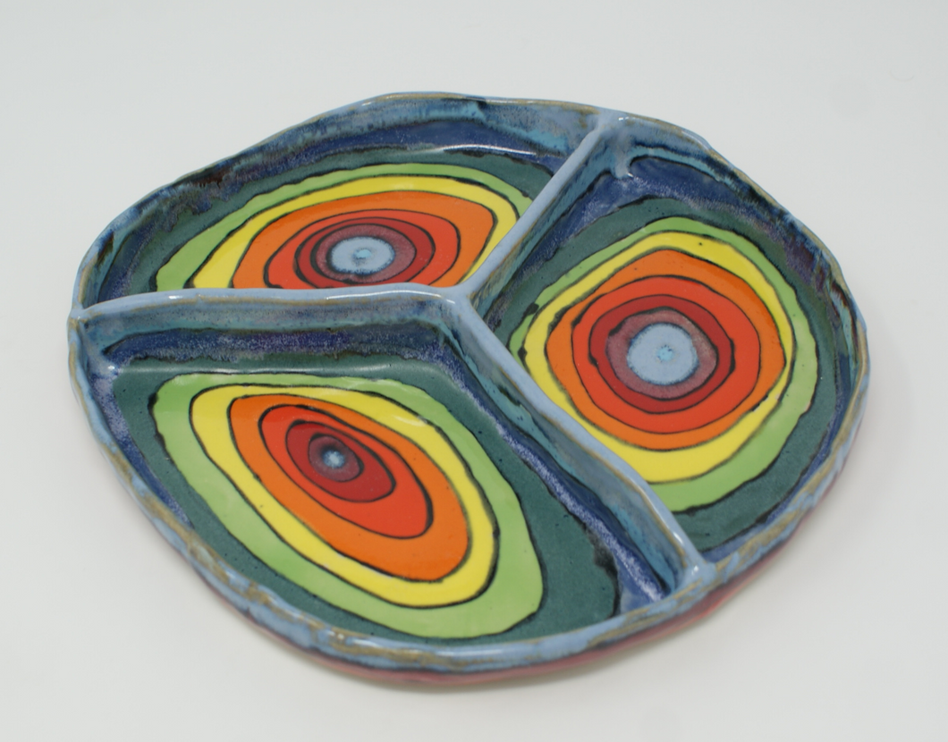 Madly colourful serving platter