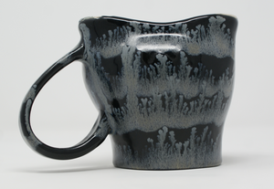 Black and glacier blue mug