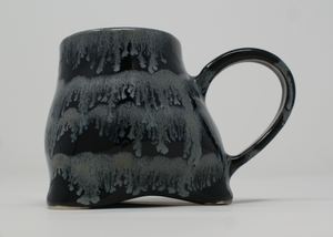 Black and glacier blue mug