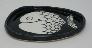 Little Cute White Fish Plate