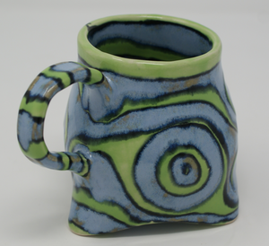 Blue and green mug