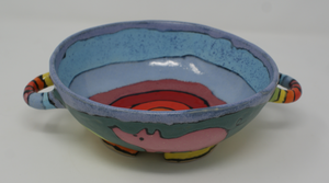 Gorgeous Ugly Piggies Bowl with Handles