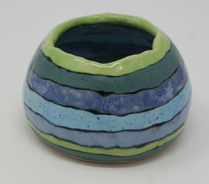 Blues and greens small bowl