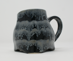 Black and glacier blue mug