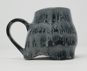 Black and glacier blue mug