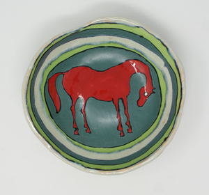 Sweet red horse bowl