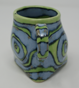 Blue and green mug