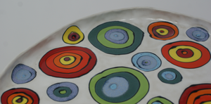 Large colourful serving plate