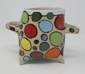 Mighty dotted tripod mug