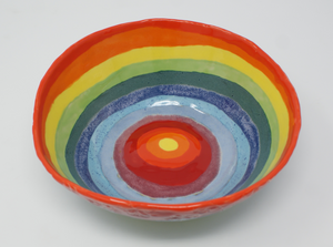 Rainbow & flowers bowl