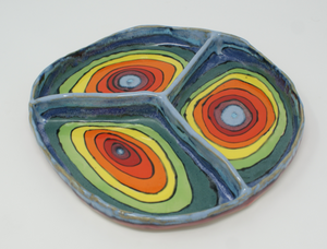 Madly colourful serving platter