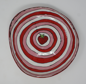 Large organic strawberry serving dish