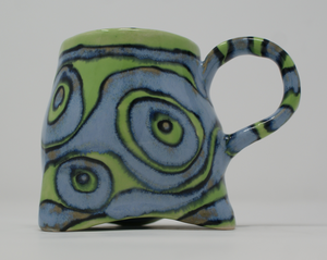 Blue and green mug