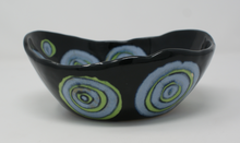 Załaduj obraz do przeglądarki galerii, Blue-green and black chunky bowl
