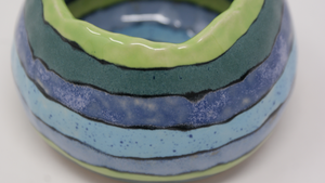 Blues and greens small bowl