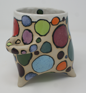 Mighty dotted tripod mug