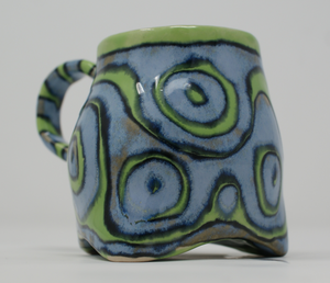 Blue and green mug