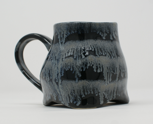 Black and glacier blue mug