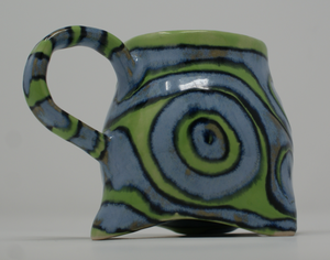 Blue and green mug