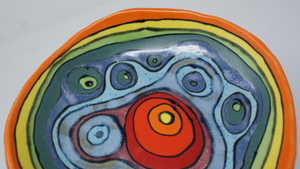 Gorgeous rainbow plate