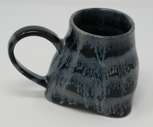 Black and glacier blue mug