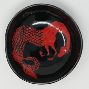 Lady in red (seahorse bowl)