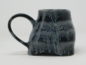 Black and glacier blue mug