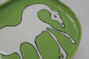 Beautiful White Horse Plate