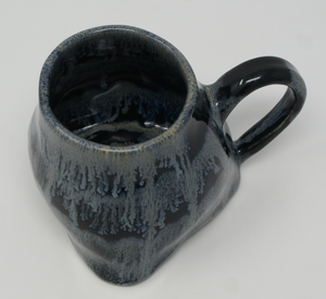 Black and glacier blue mug