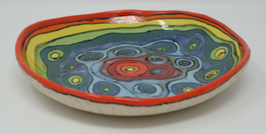 Mad rainbow plate