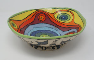 Ugly Cats large-medium serving bowl