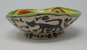 Ugly Cats large-medium serving bowl