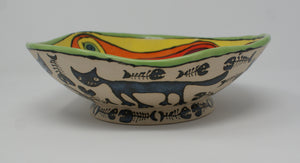 Ugly Cats large-medium serving bowl