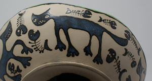 Ugly Cats large-medium serving bowl