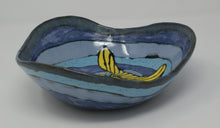 Load image into Gallery viewer, Awesome blue bowl with yellow fish
