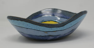 Awesome blue bowl with yellow fish