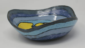 Awesome blue bowl with yellow fish