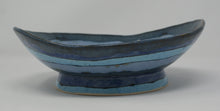 Load image into Gallery viewer, Blue medium platter/ bowl with yellow fish
